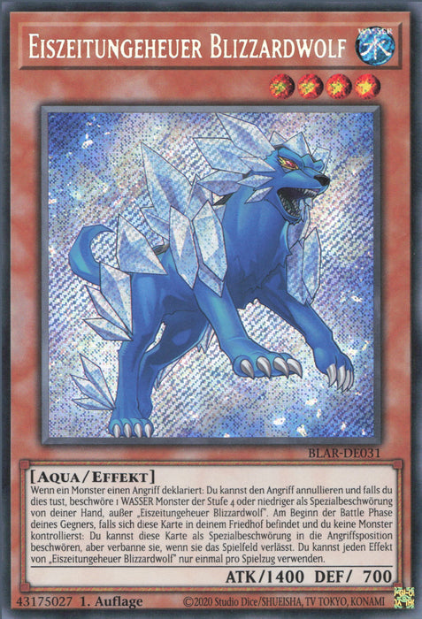 Eiszeitungeheuer Blizzardwolf BLAR-DE031 Secret Rare