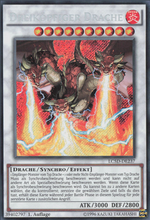 Dreiköpfiger Drache LC5D-DE237 Secret Rare