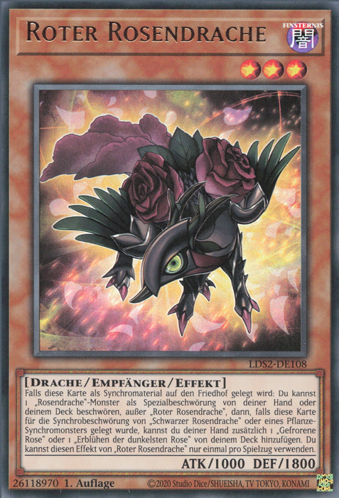 Roter Rosendrache (V.1) LDS2-DE108 Ultra Rare