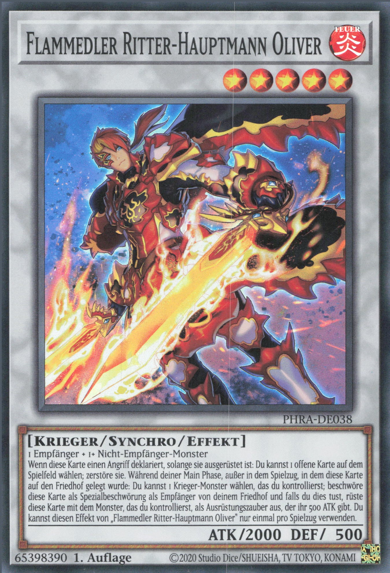 Yu-Gi-Oh! Flammedler Ritter-Hauptmann Oliver