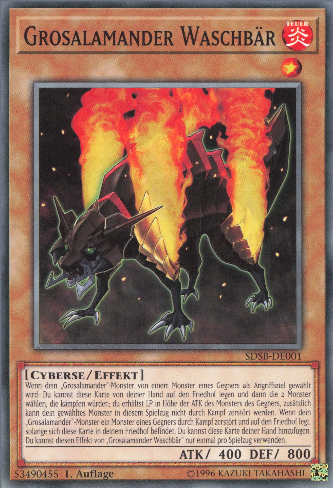 Yu-Gi-Oh! Grosalamander Waschbär