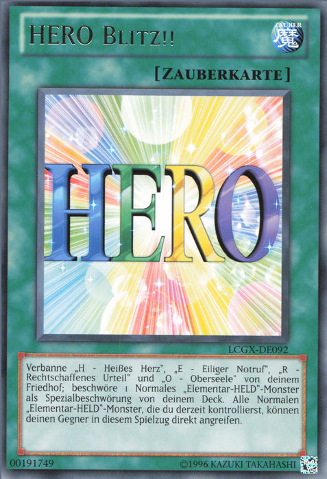 Hero Blitz!! LCGX-DE092 Rare