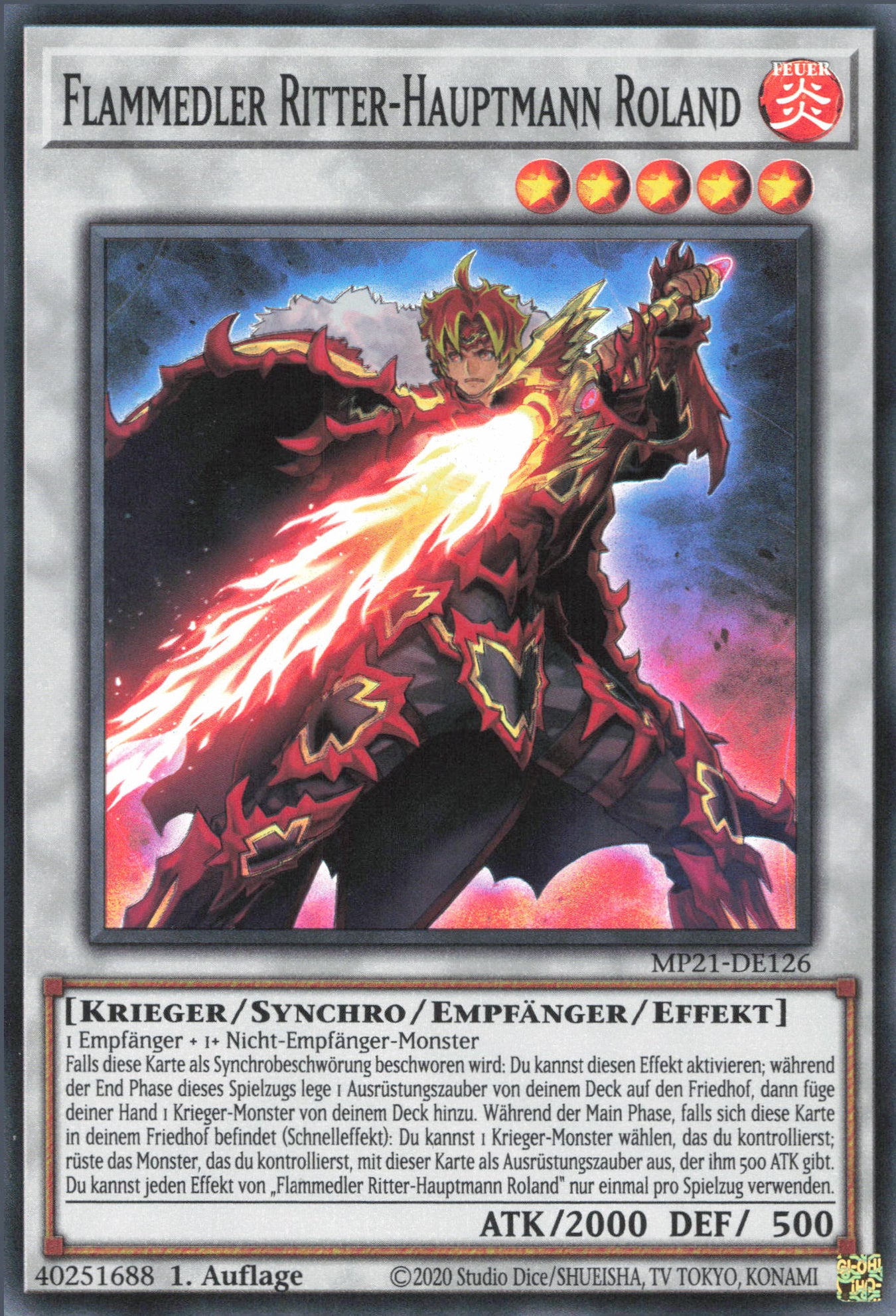 Yu-Gi-Oh! Flammedler Ritter-Hauptmann Roland