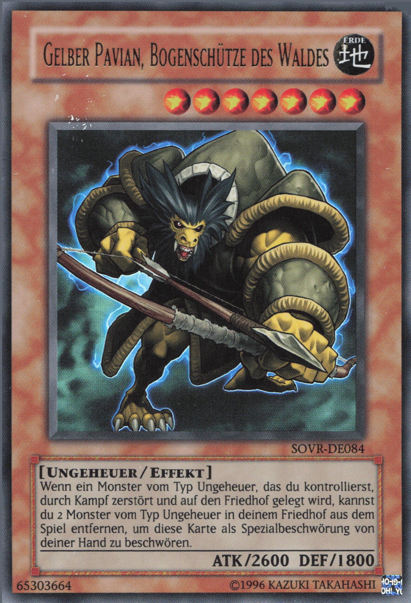 Yu-Gi-Oh! Gelber Pavian, Bogenschütze des Waldes