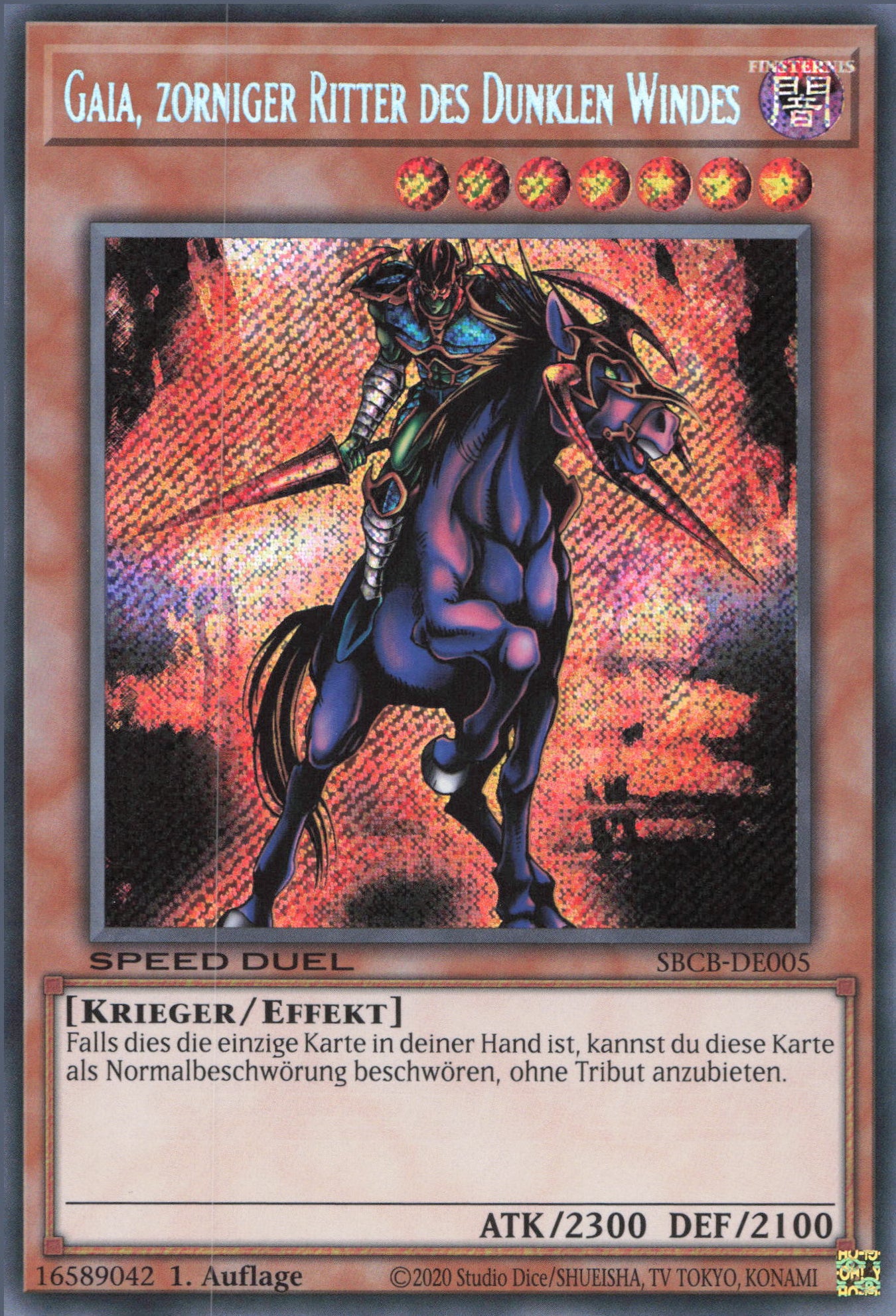 Yu-Gi-Oh! Gaia, zorniger Ritter des Dunklen Windes (Geändert von: Gaia, Ritter des Dunklen Windes) (V.2)