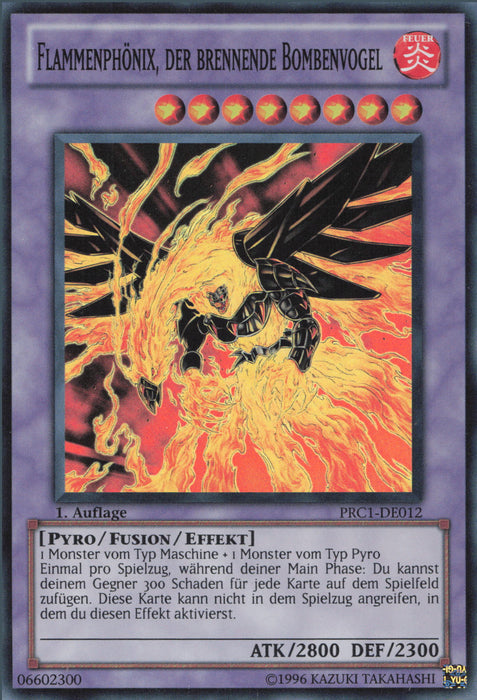 Flammenphönix, der brennende Bombenvogel PRC1-DE012 Super Rare