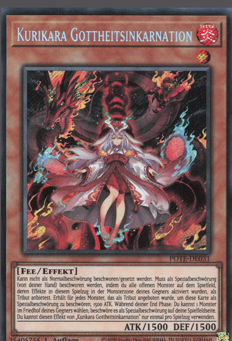 Kurikara Gottheitsinkarnation (V.1) POTE-DE031 Secret Rare