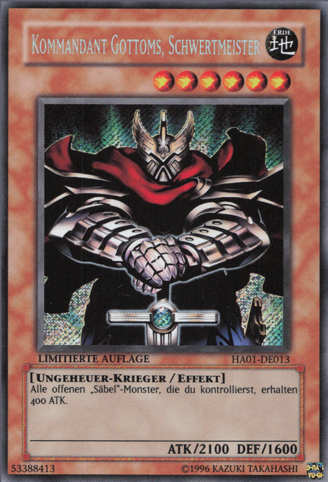 Kommandant Gottoms, Schwertmeister HA01-DE013 Secret Rare