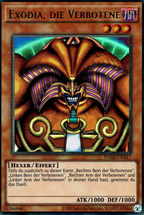 Exodia, die Verbotene YGLD-DEA17 Ultra Rare